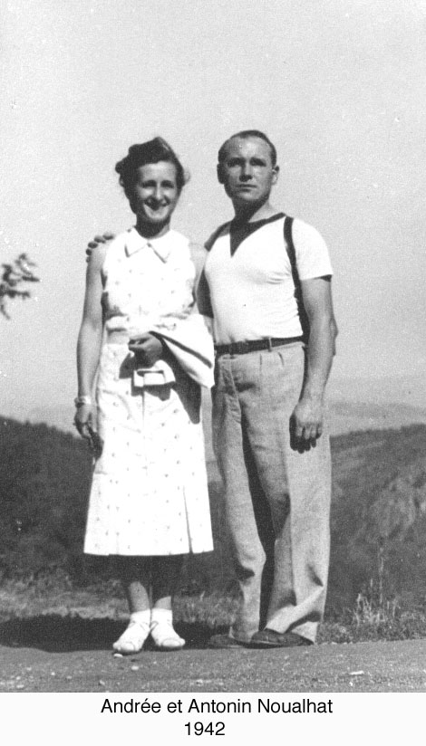 Andrée et Antonin Noualhat à Biaritz en 1942