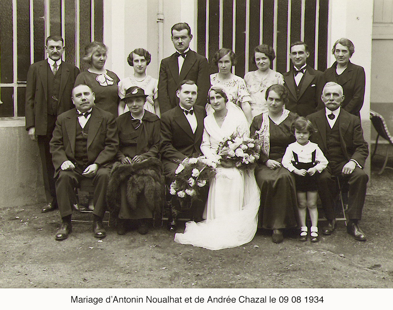 Mariage de antonin Noualhat et andrée Chazal